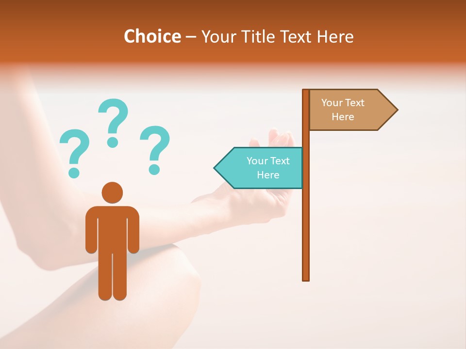 Young Woman Doing Yoga Moves Or Meditating On Tropical Ocean Beach PowerPoint Template