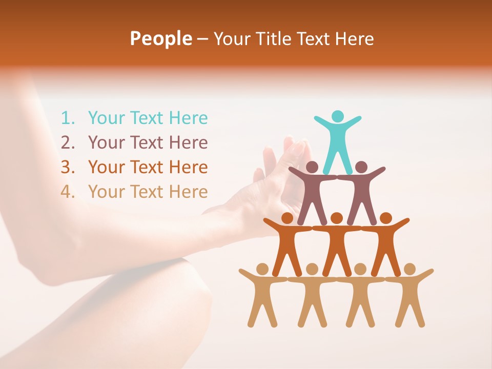 Young Woman Doing Yoga Moves Or Meditating On Tropical Ocean Beach PowerPoint Template