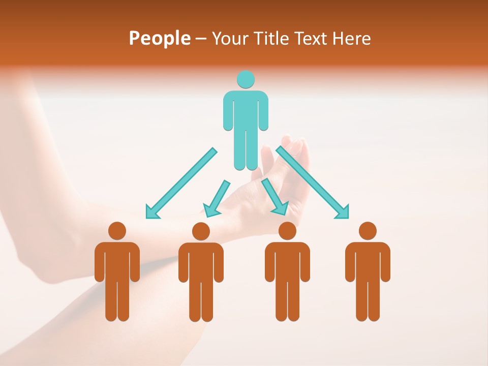 Young Woman Doing Yoga Moves Or Meditating On Tropical Ocean Beach PowerPoint Template