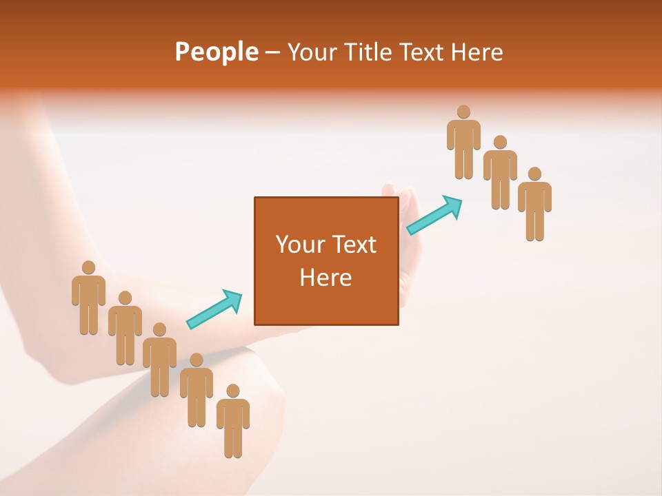 Young Woman Doing Yoga Moves Or Meditating On Tropical Ocean Beach PowerPoint Template