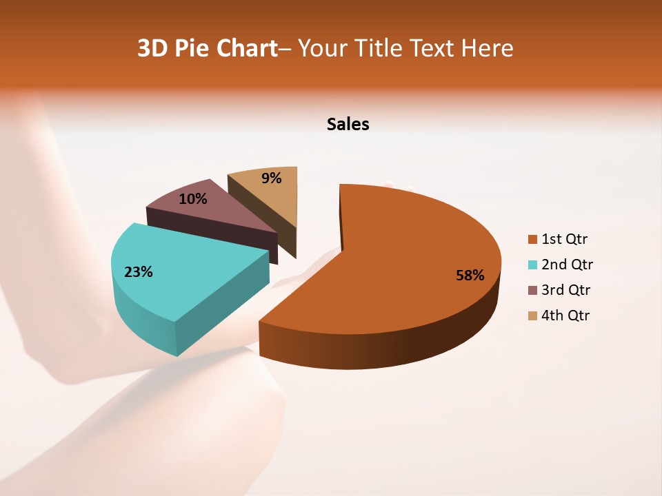 Young Woman Doing Yoga Moves Or Meditating On Tropical Ocean Beach PowerPoint Template