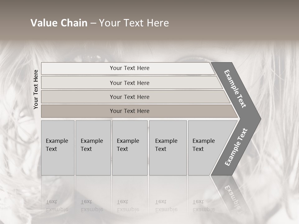 Black And White Portrait Of Cute Girl PowerPoint Template