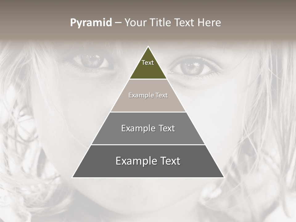 Black And White Portrait Of Cute Girl PowerPoint Template