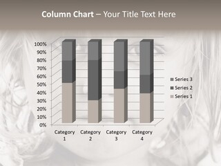 Black And White Portrait Of Cute Girl PowerPoint Template