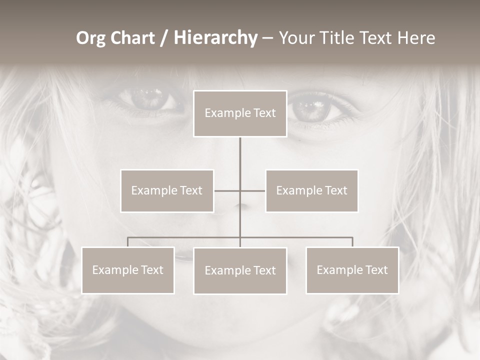 Black And White Portrait Of Cute Girl PowerPoint Template