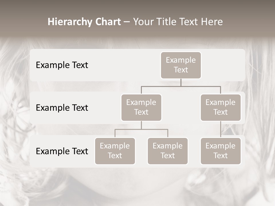 Black And White Portrait Of Cute Girl PowerPoint Template