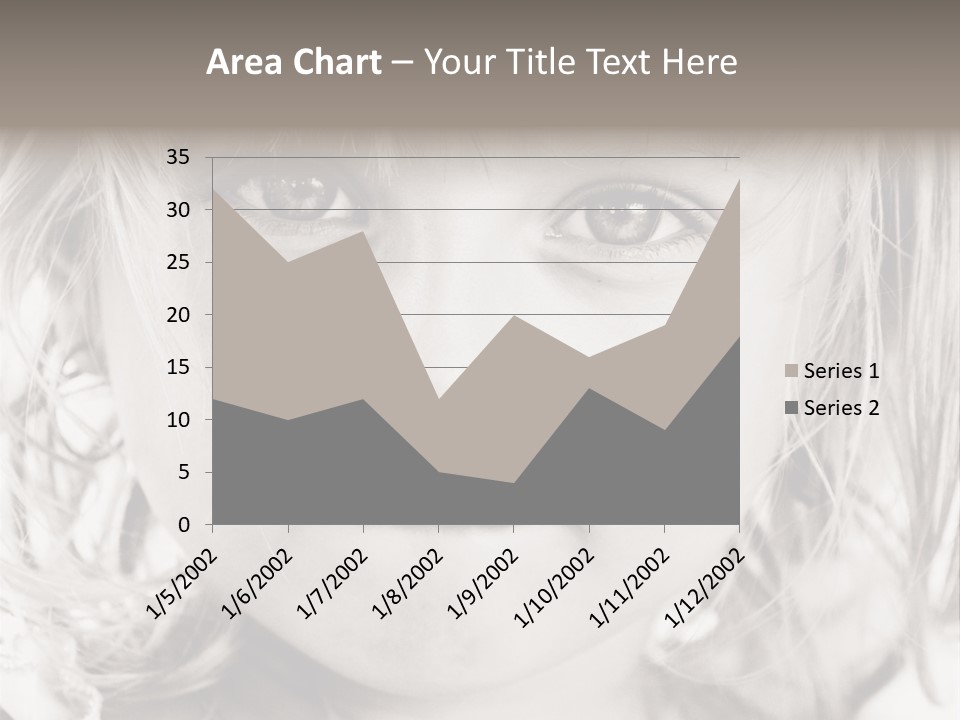 Black And White Portrait Of Cute Girl PowerPoint Template