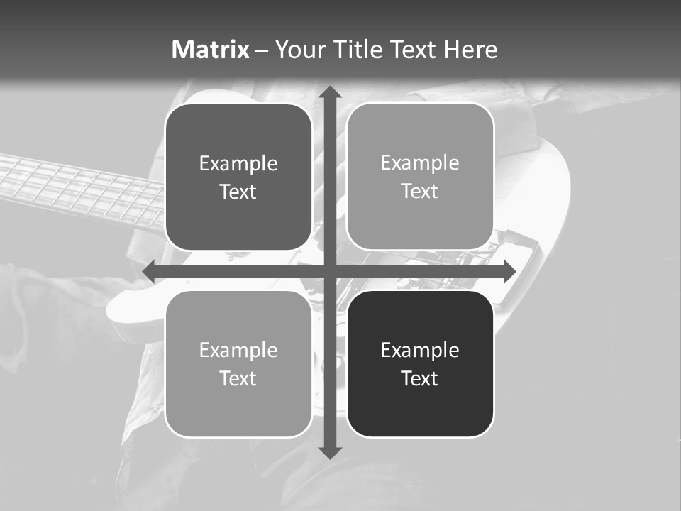 Man Playing Electrical Guitar In Black And White PowerPoint Template