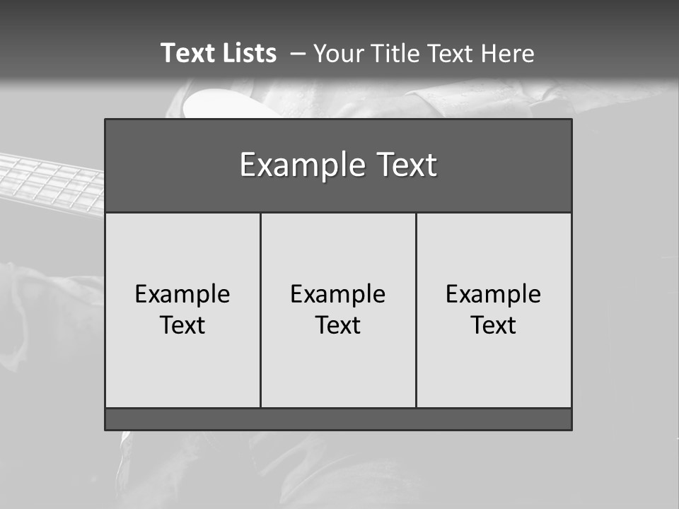 Man Playing Electrical Guitar In Black And White PowerPoint Template