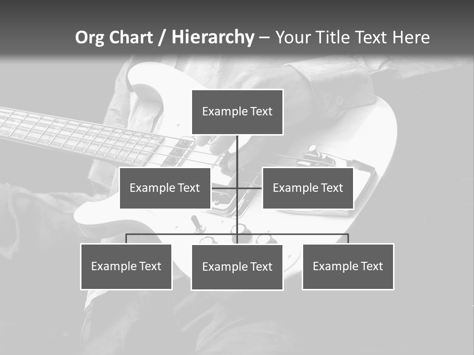Man Playing Electrical Guitar In Black And White PowerPoint Template