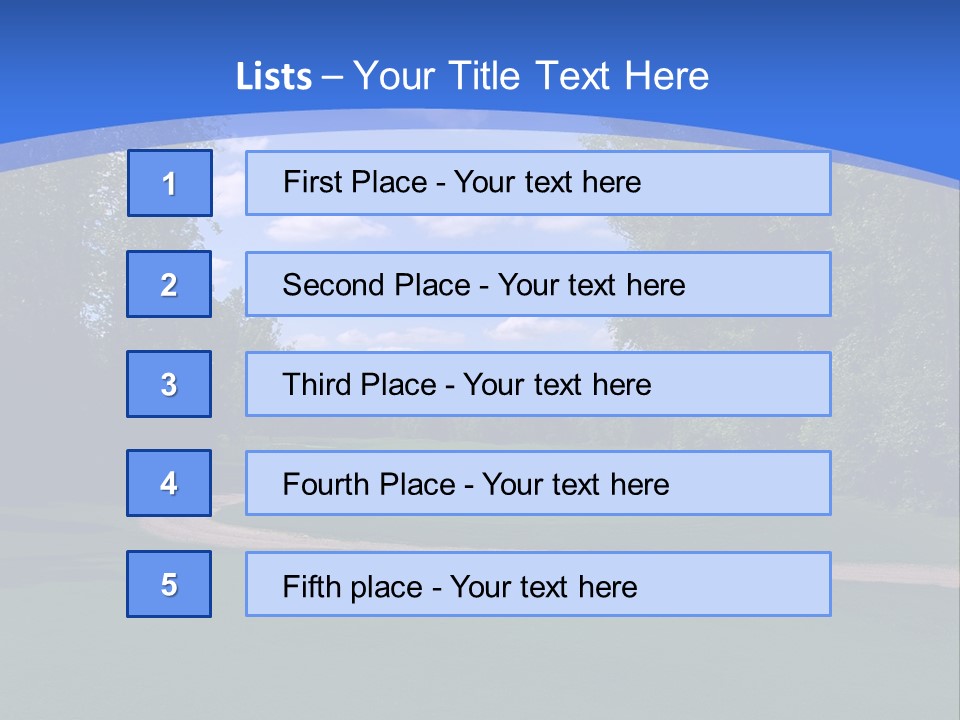 The Perfect Golf Course PowerPoint Template