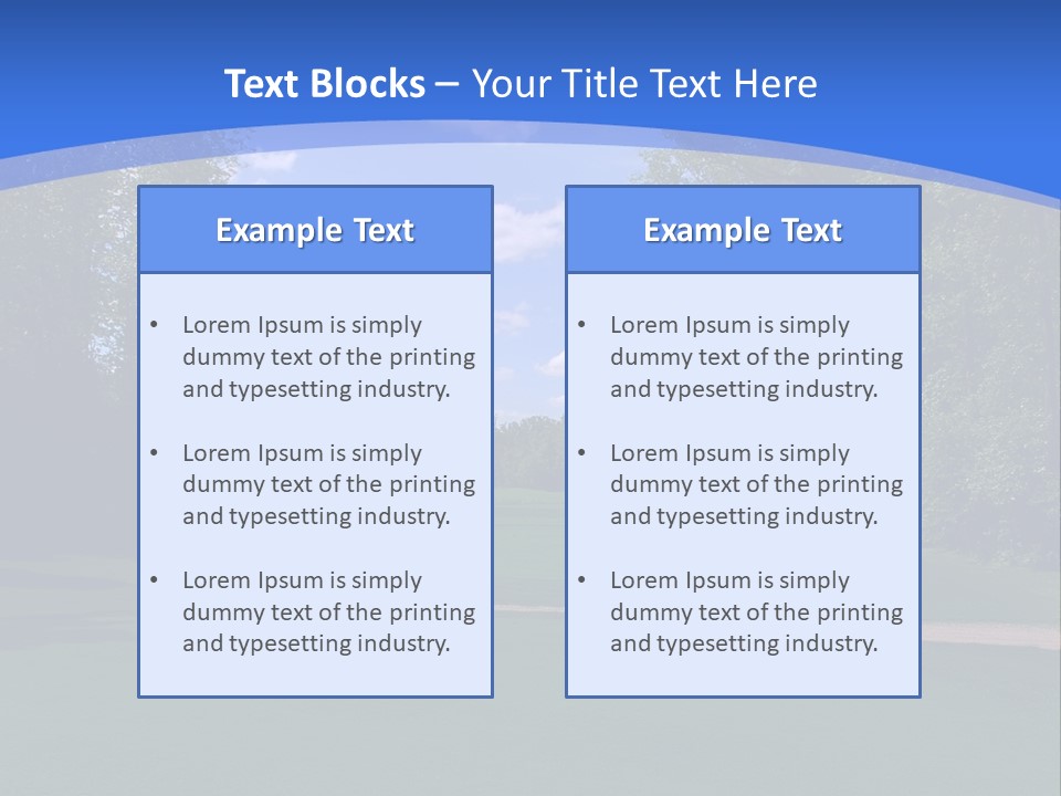 The Perfect Golf Course PowerPoint Template