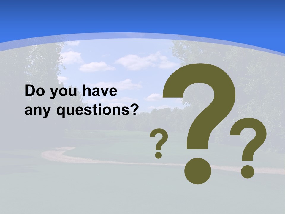 The Perfect Golf Course PowerPoint Template