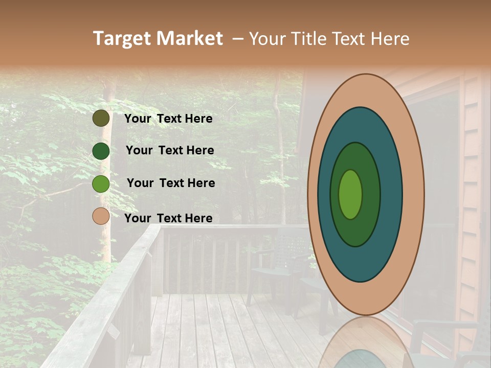 Cabin And Wooden Deck In The Woods PowerPoint Template