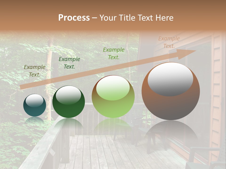 Cabin And Wooden Deck In The Woods PowerPoint Template