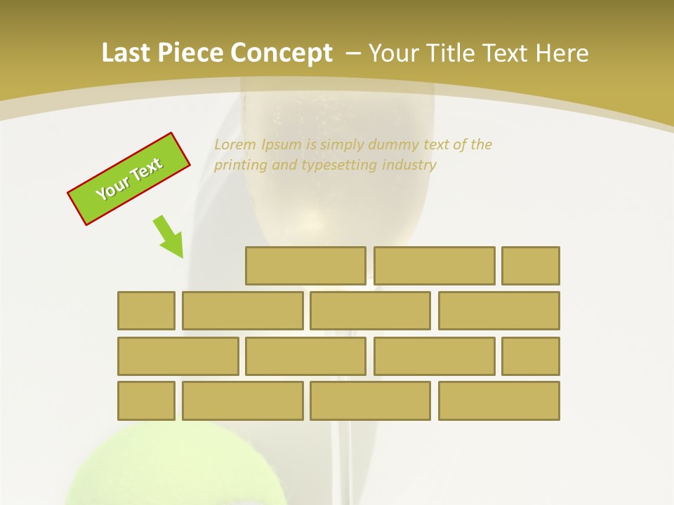 Champagne, Strawberries And Tennis Ball Representing Wimbledon Tennis Tournament PowerPoint Template