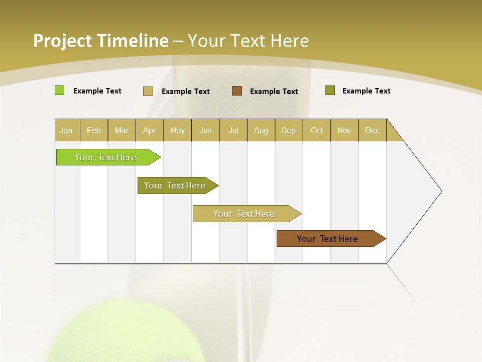 Champagne, Strawberries And Tennis Ball Representing Wimbledon Tennis Tournament PowerPoint Template