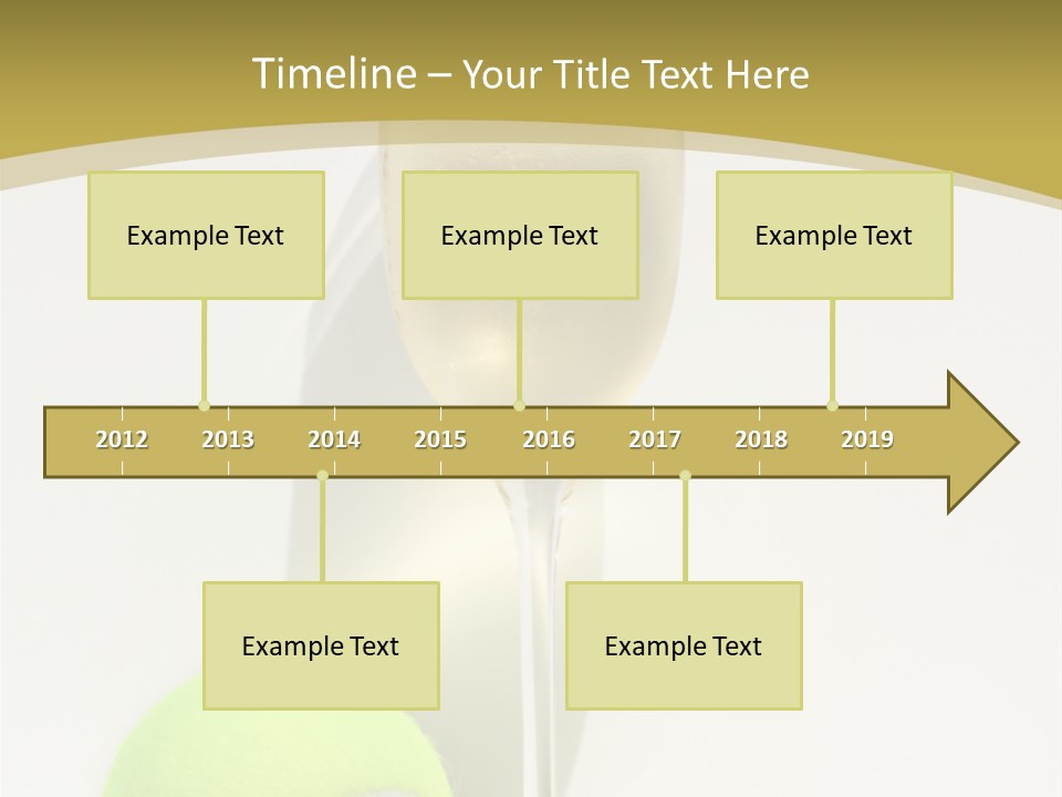 Champagne, Strawberries And Tennis Ball Representing Wimbledon Tennis Tournament PowerPoint Template