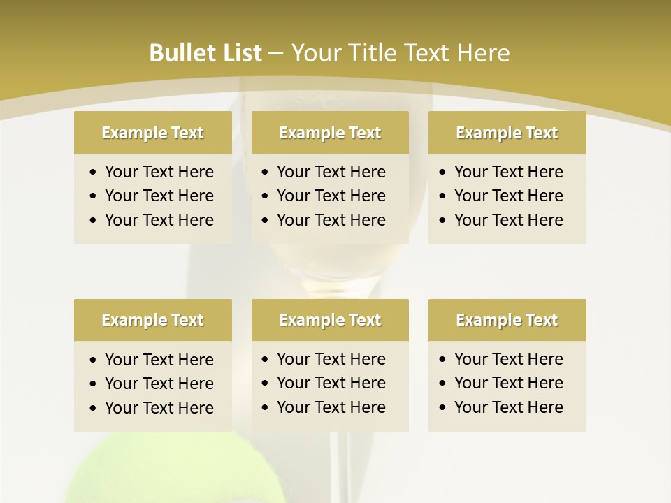 Champagne, Strawberries And Tennis Ball Representing Wimbledon Tennis Tournament PowerPoint Template