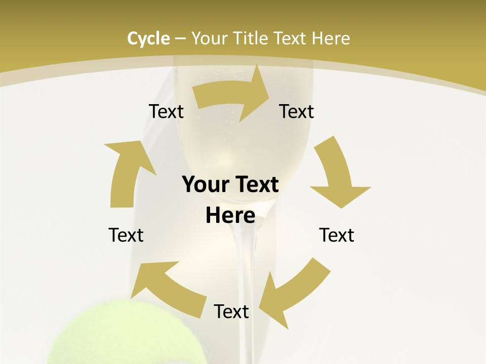 Champagne, Strawberries And Tennis Ball Representing Wimbledon Tennis Tournament PowerPoint Template
