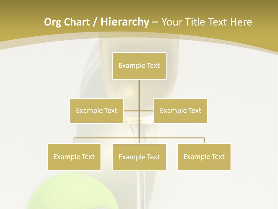 Champagne, Strawberries And Tennis Ball Representing Wimbledon Tennis Tournament PowerPoint Template