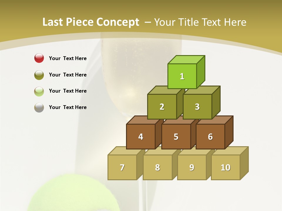 Champagne, Strawberries And Tennis Ball Representing Wimbledon Tennis Tournament PowerPoint Template