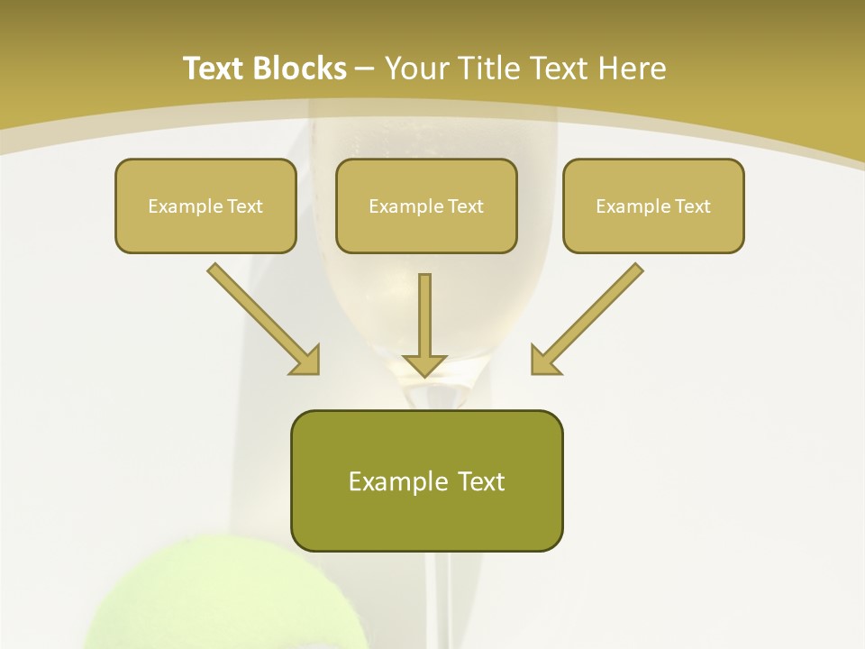 Champagne, Strawberries And Tennis Ball Representing Wimbledon Tennis Tournament PowerPoint Template