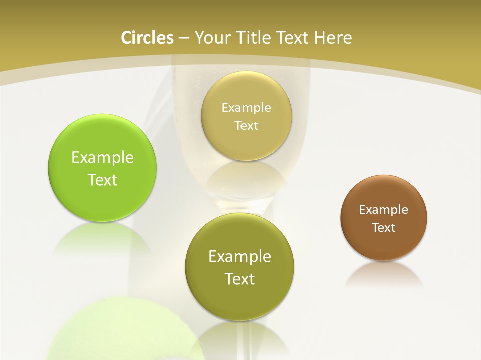 Champagne, Strawberries And Tennis Ball Representing Wimbledon Tennis Tournament PowerPoint Template