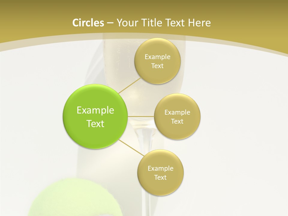 Champagne, Strawberries And Tennis Ball Representing Wimbledon Tennis Tournament PowerPoint Template