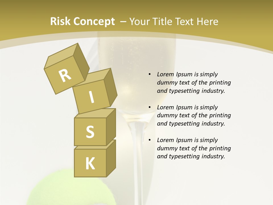 Champagne, Strawberries And Tennis Ball Representing Wimbledon Tennis Tournament PowerPoint Template