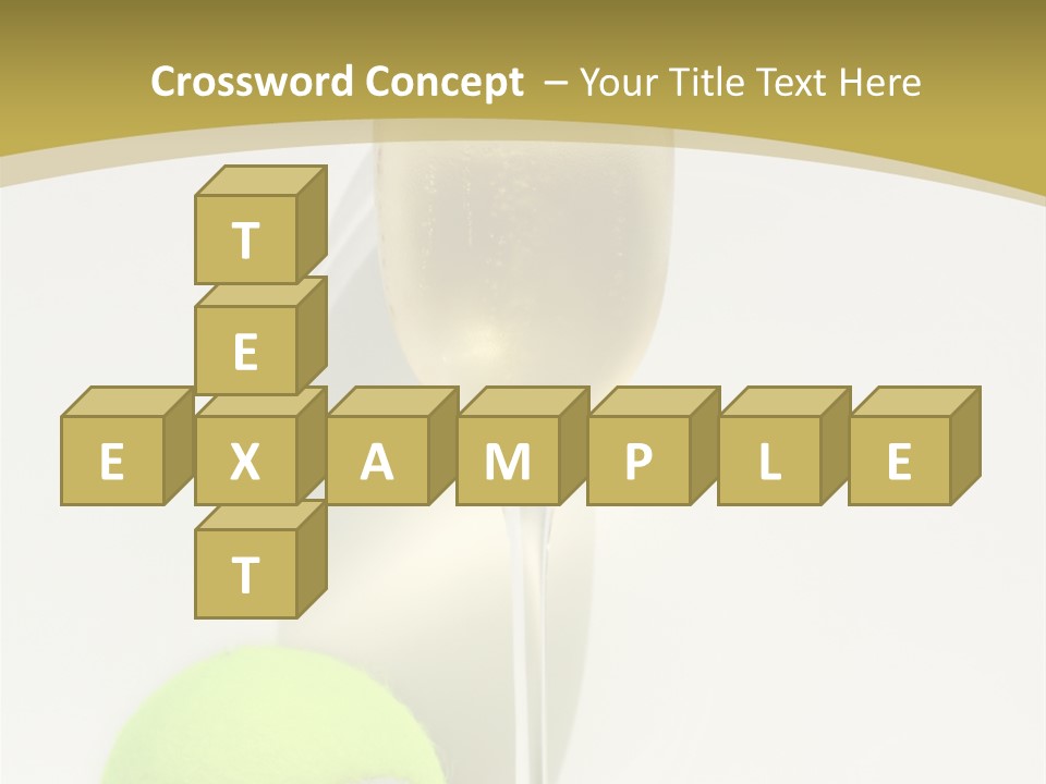 Champagne, Strawberries And Tennis Ball Representing Wimbledon Tennis Tournament PowerPoint Template