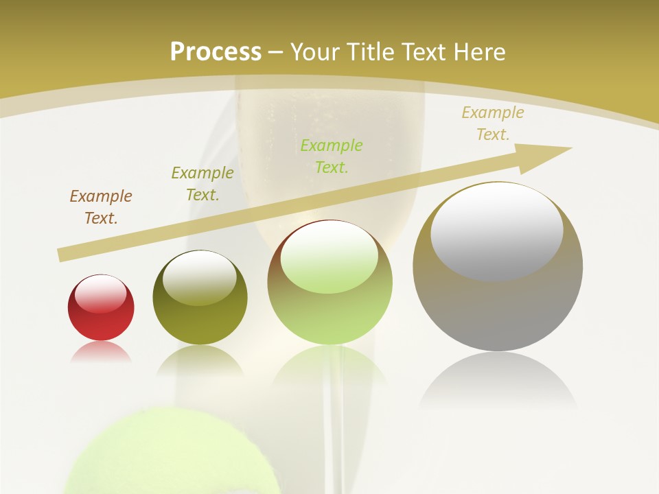 Champagne, Strawberries And Tennis Ball Representing Wimbledon Tennis Tournament PowerPoint Template