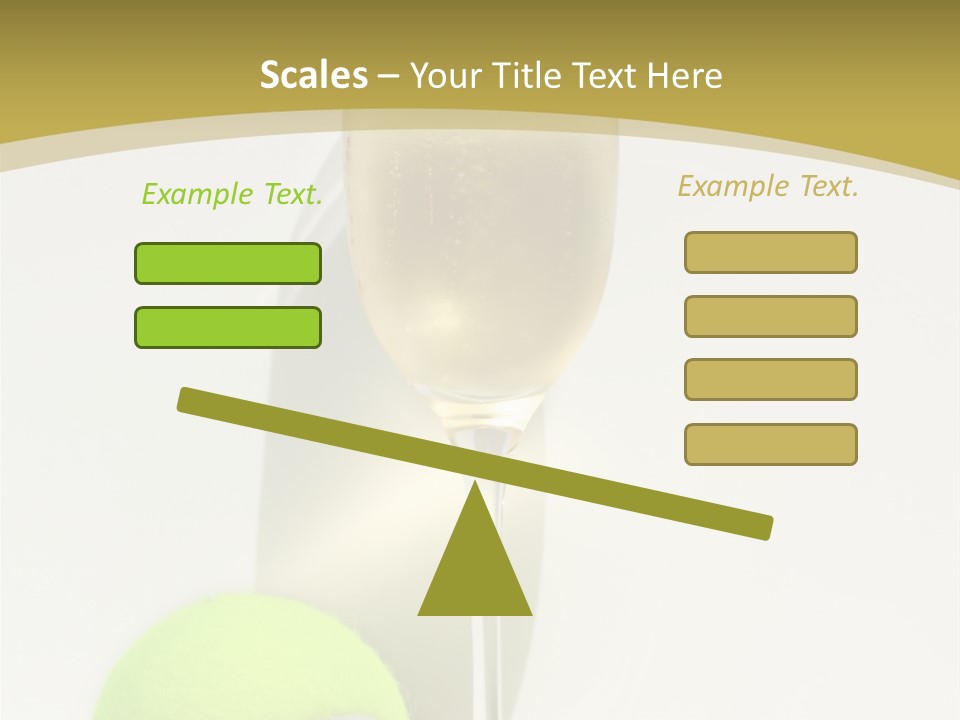 Champagne, Strawberries And Tennis Ball Representing Wimbledon Tennis Tournament PowerPoint Template