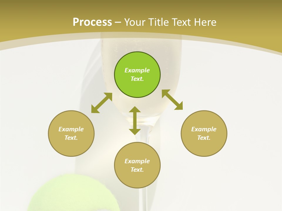 Champagne, Strawberries And Tennis Ball Representing Wimbledon Tennis Tournament PowerPoint Template
