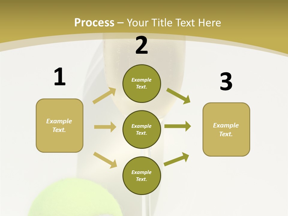 Champagne, Strawberries And Tennis Ball Representing Wimbledon Tennis Tournament PowerPoint Template