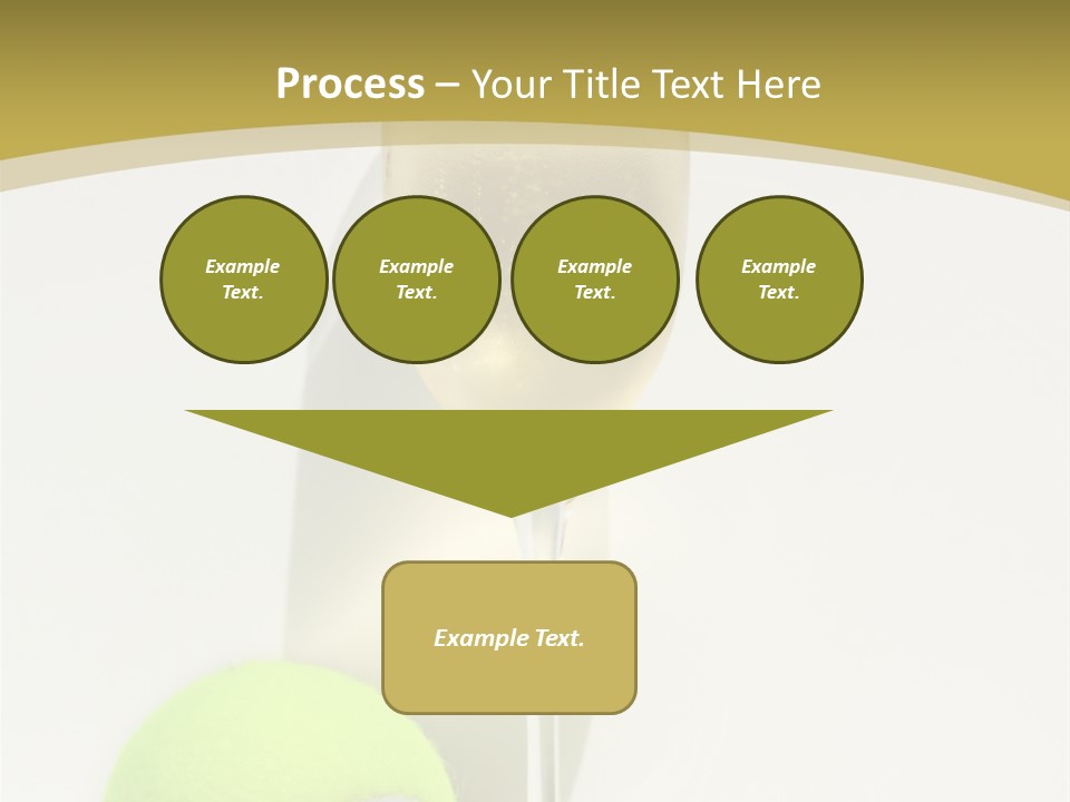 Champagne, Strawberries And Tennis Ball Representing Wimbledon Tennis Tournament PowerPoint Template
