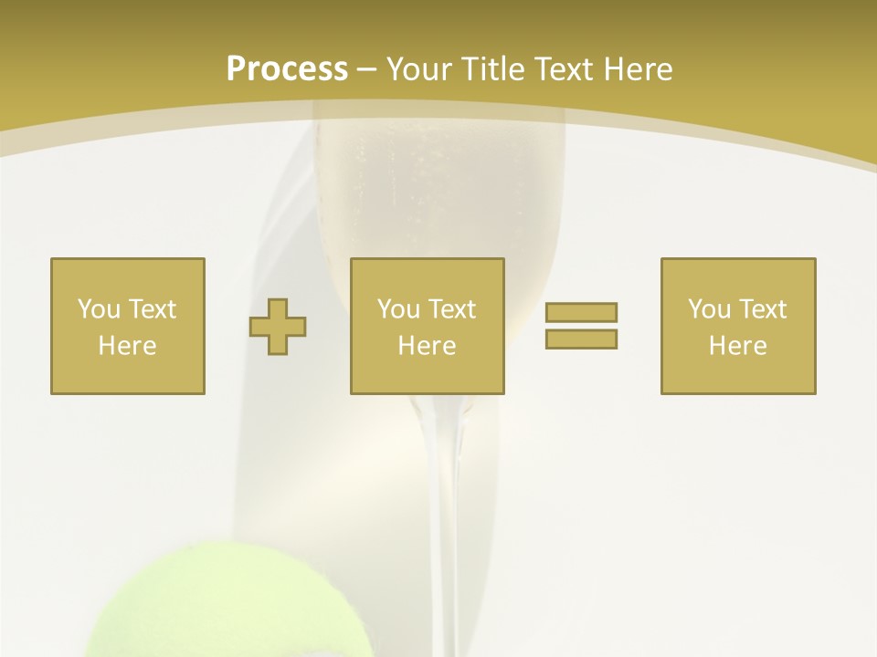 Champagne, Strawberries And Tennis Ball Representing Wimbledon Tennis Tournament PowerPoint Template