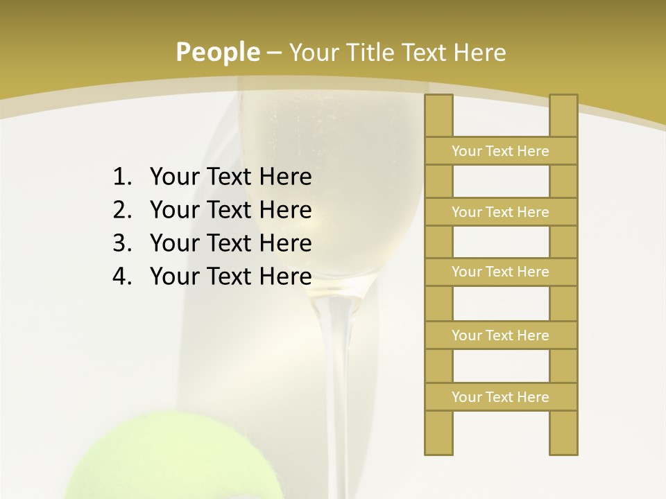 Champagne, Strawberries And Tennis Ball Representing Wimbledon Tennis Tournament PowerPoint Template