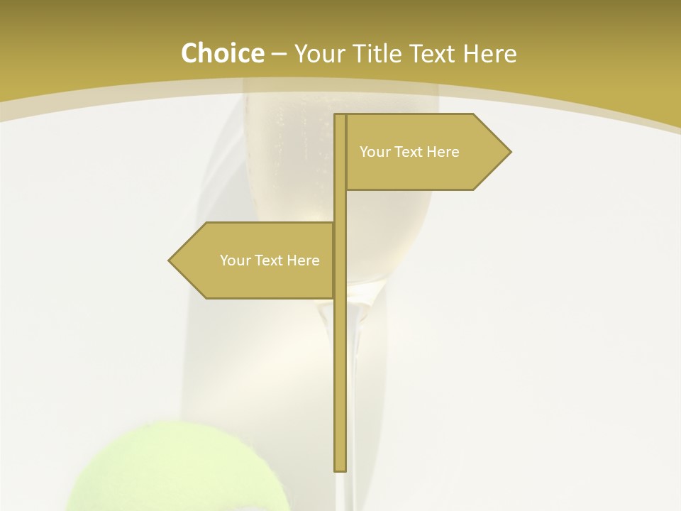 Champagne, Strawberries And Tennis Ball Representing Wimbledon Tennis Tournament PowerPoint Template