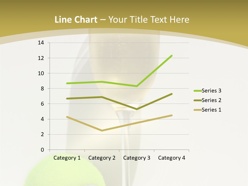 Champagne, Strawberries And Tennis Ball Representing Wimbledon Tennis Tournament PowerPoint Template