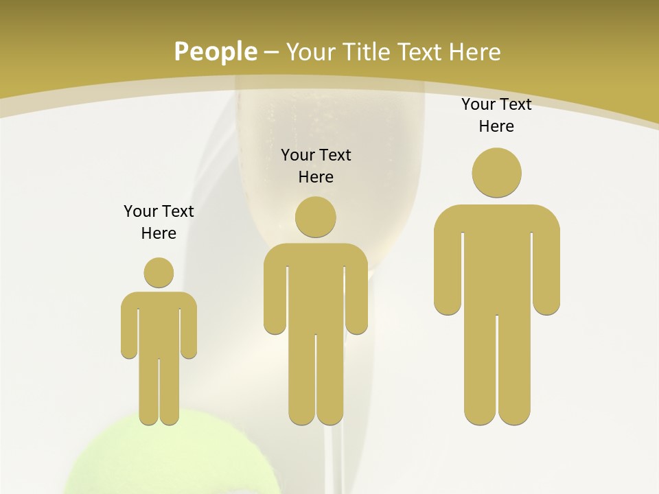 Champagne, Strawberries And Tennis Ball Representing Wimbledon Tennis Tournament PowerPoint Template