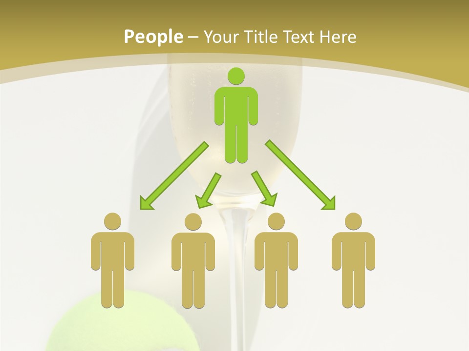 Champagne, Strawberries And Tennis Ball Representing Wimbledon Tennis Tournament PowerPoint Template