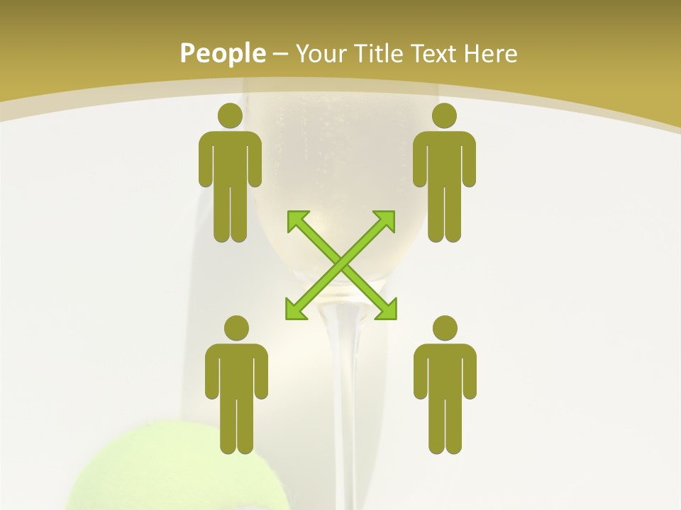 Champagne, Strawberries And Tennis Ball Representing Wimbledon Tennis Tournament PowerPoint Template