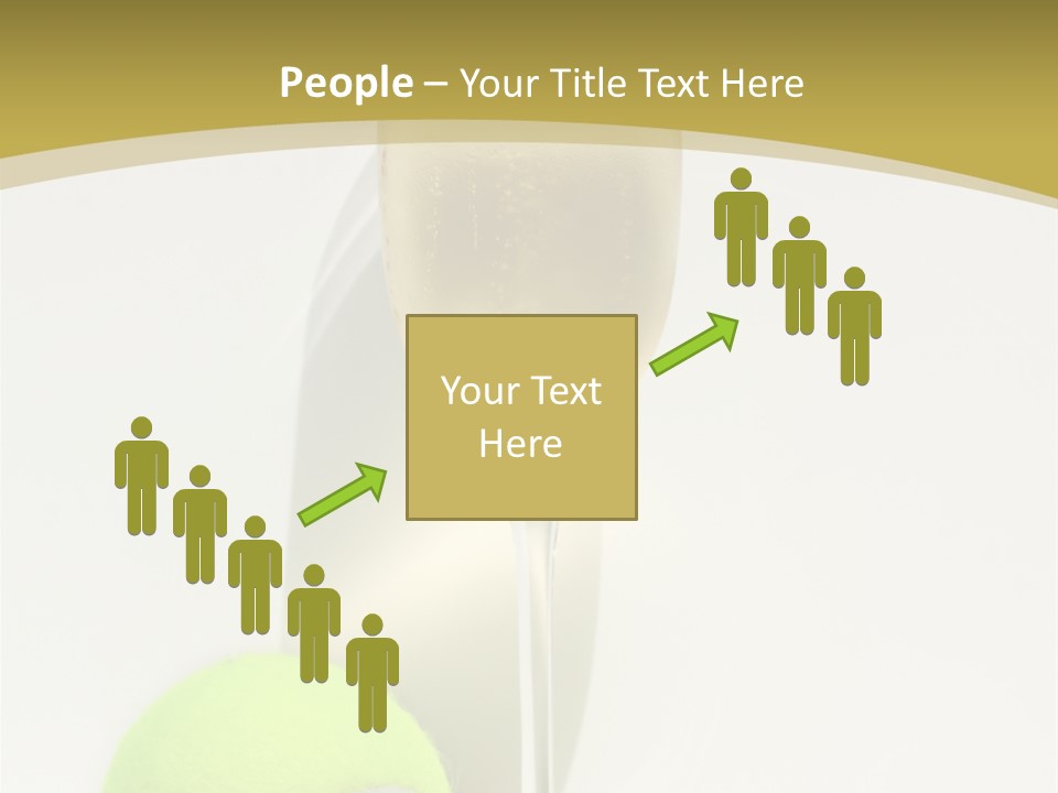 Champagne, Strawberries And Tennis Ball Representing Wimbledon Tennis Tournament PowerPoint Template