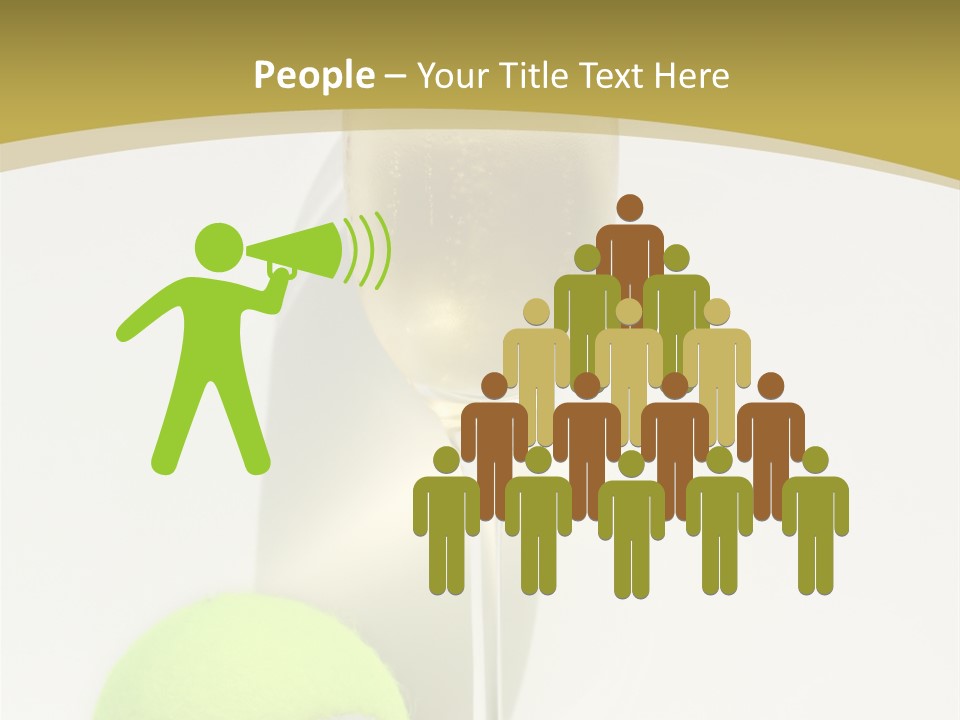 Champagne, Strawberries And Tennis Ball Representing Wimbledon Tennis Tournament PowerPoint Template