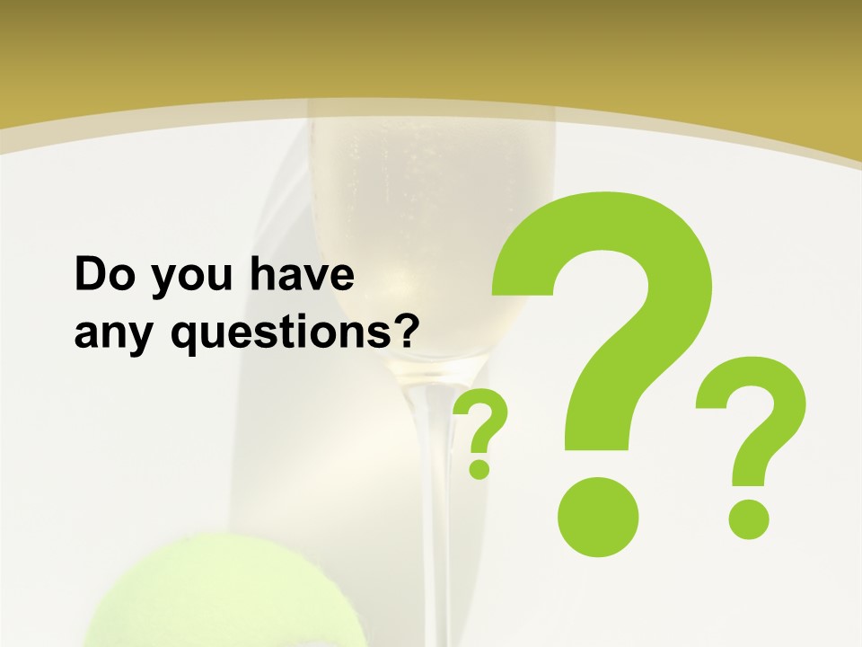 Champagne, Strawberries And Tennis Ball Representing Wimbledon Tennis Tournament PowerPoint Template