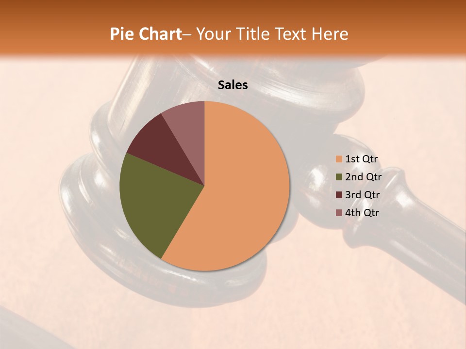Hammer And Gavel In The Courthouse PowerPoint Template