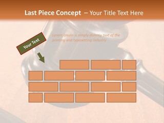 Hammer And Gavel In The Courthouse PowerPoint Template