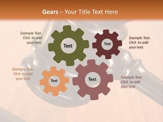 Hammer And Gavel In The Courthouse PowerPoint Template
