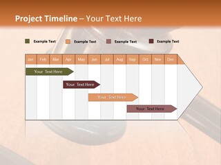 Hammer And Gavel In The Courthouse PowerPoint Template